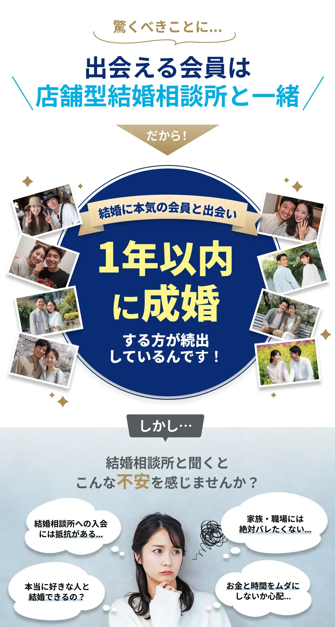 出会える会員は店舗型結婚相談所と一緒
